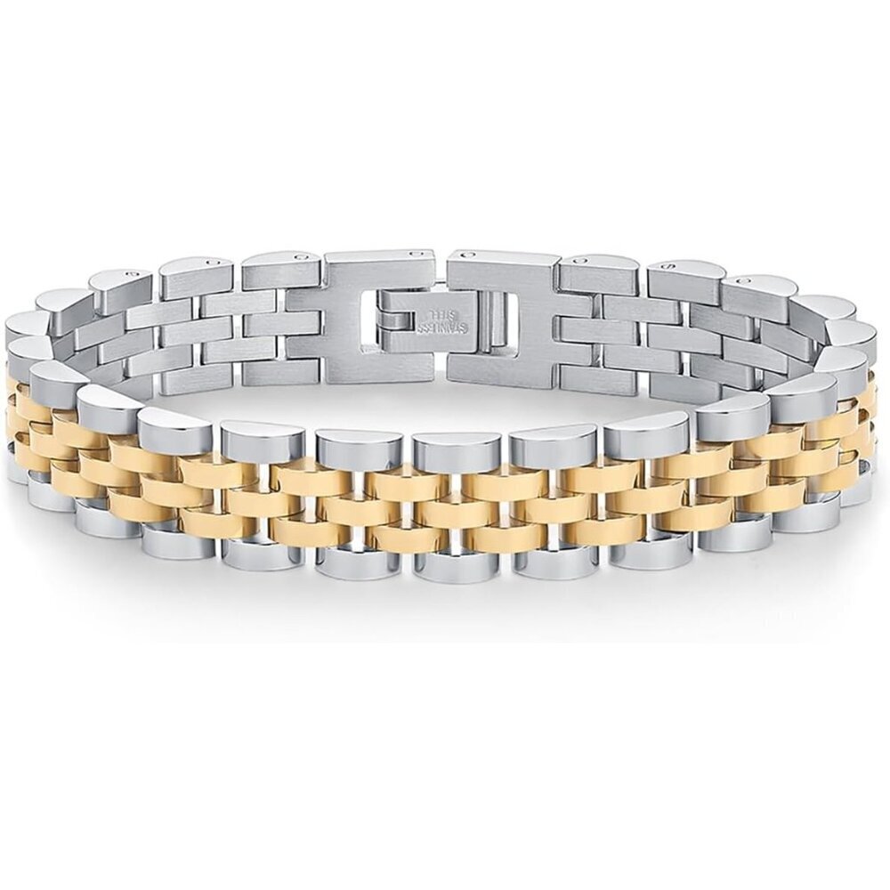 Women'S 14K Gold Plated Waterproof Chunky Link Chain Bracelet Jewelry